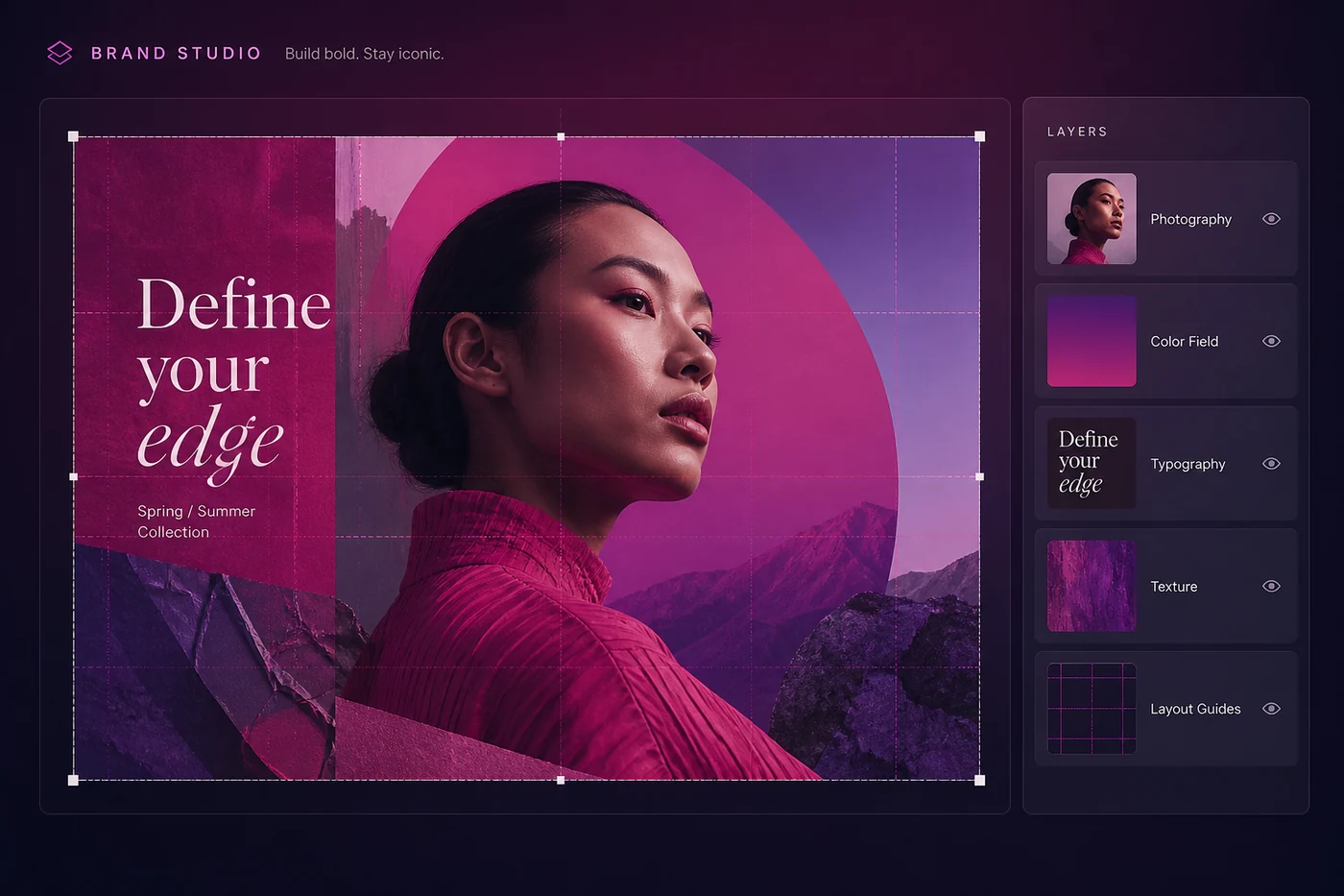 Elevate Brand Studio separating a campaign into editable visual layers